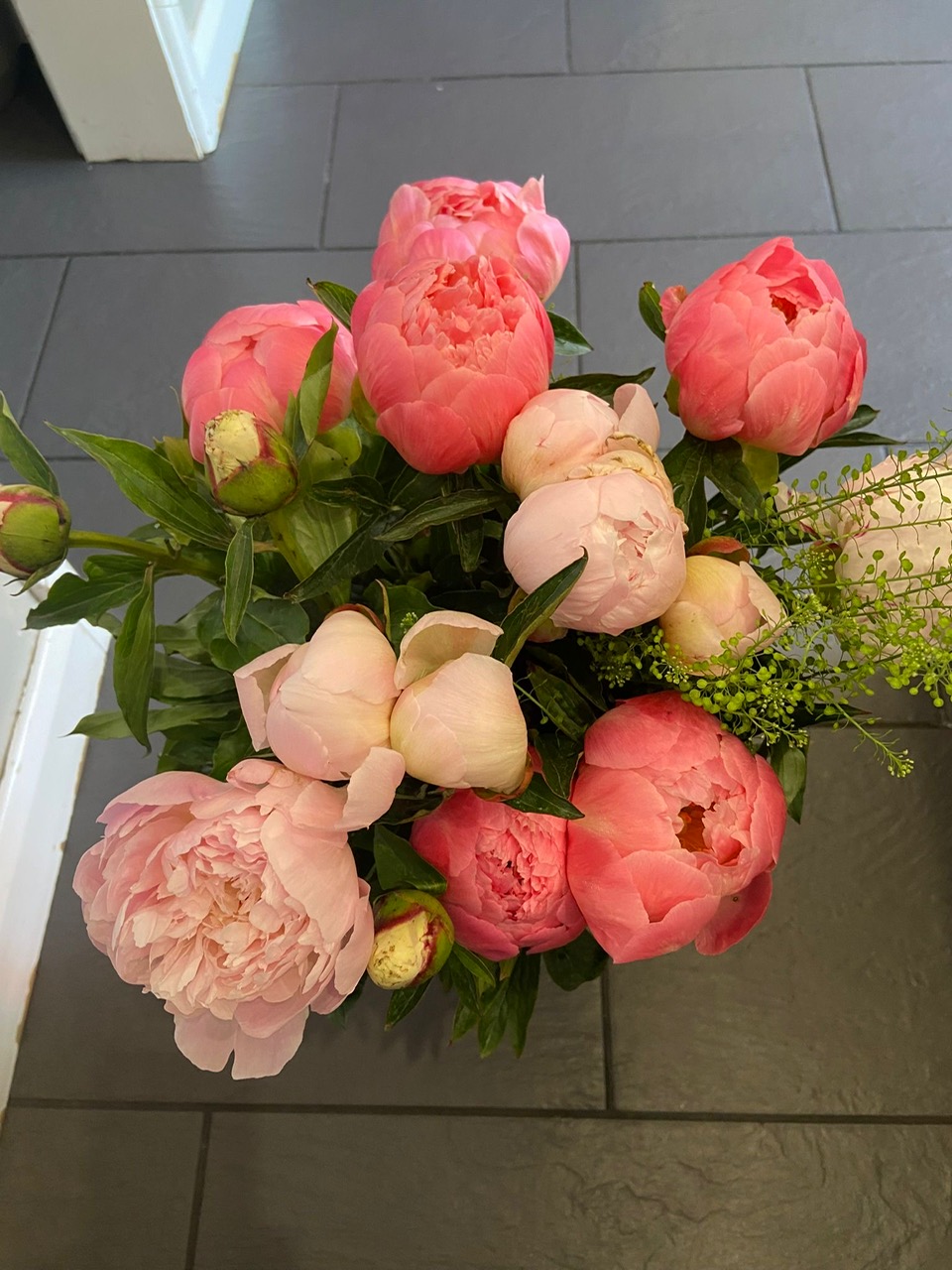 Coral Charm Peony Bouquet