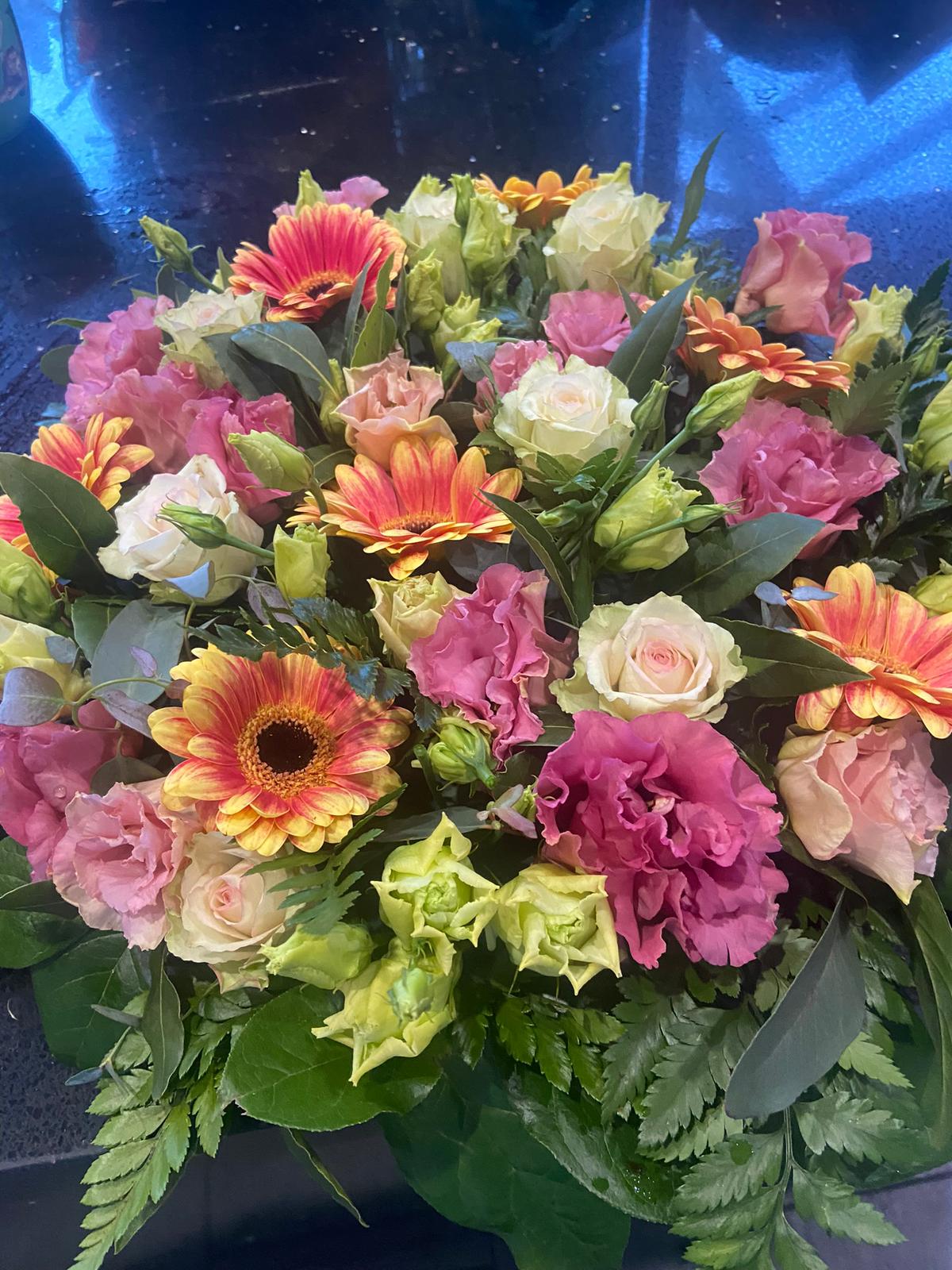 Sunset Dahlia & Autumnal Hydrangea Bouquet