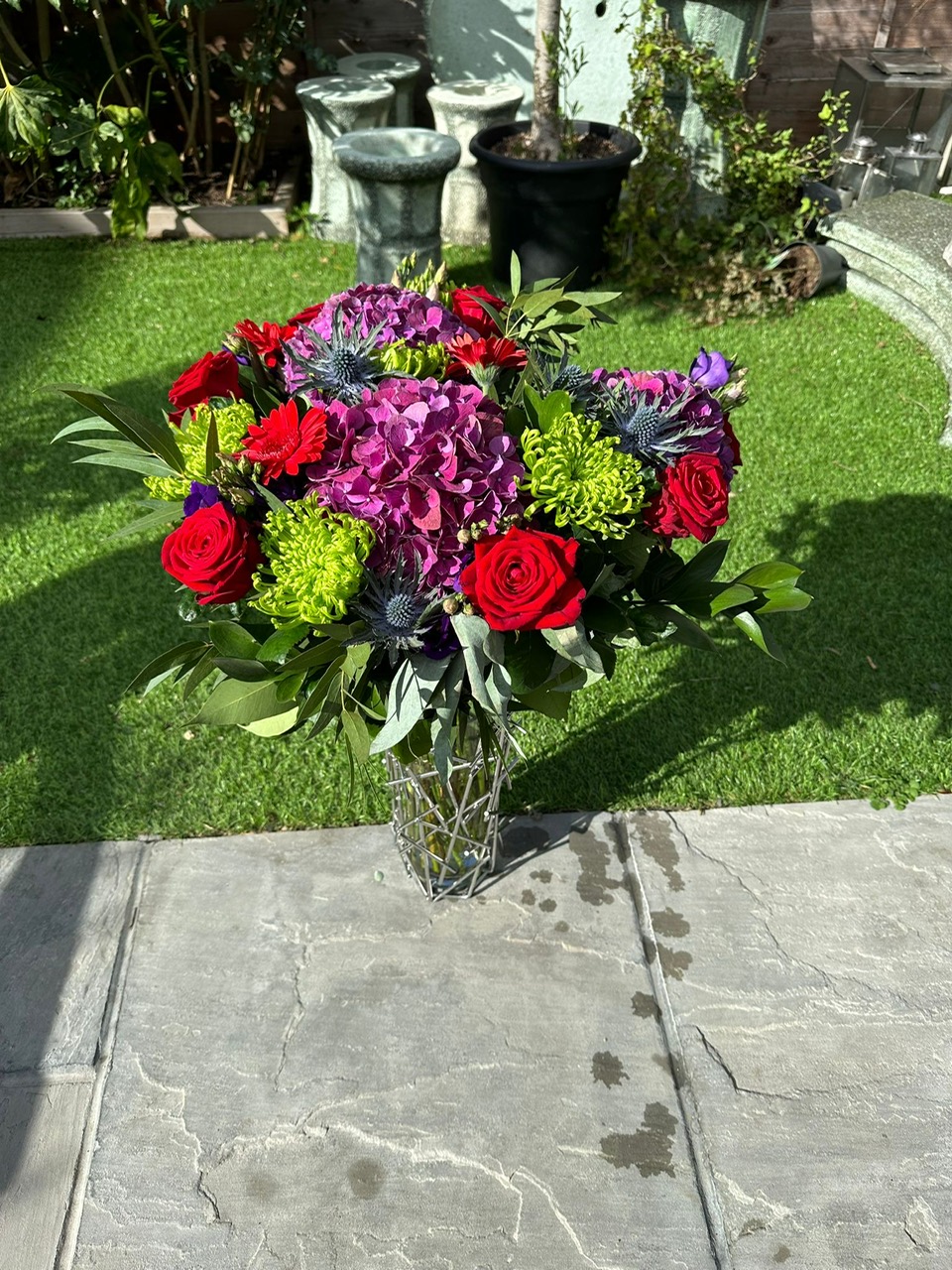 Royal Crimson & Velvet Hydrangea Bouquet